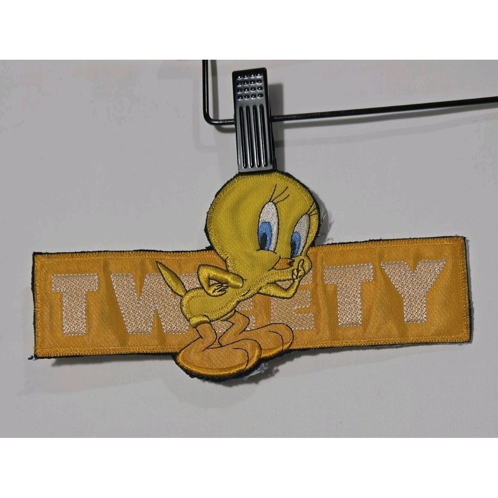 Looney Tunes Tweety Bird Patch Sew On Unisex 8"x4" Yellow Embroidered Applique